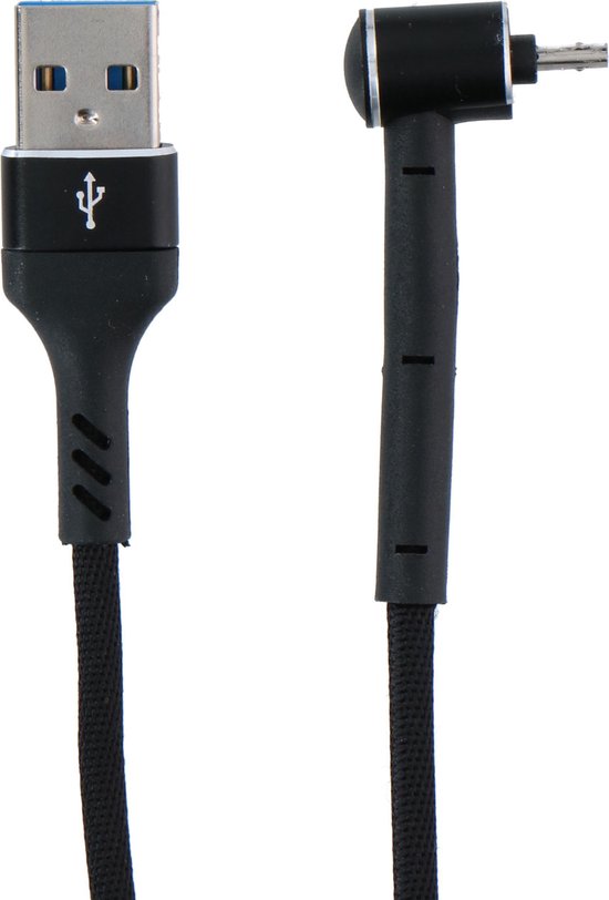 8711252249698 - USB-Kabel - 3-in-1 Ladekabel Datenkabel und Telefonständer - Micro-USB USB-A - 1 Meter - Schwarz 8711252249698 - USB-Kabel - 3-in-1 Ladekabel Datenkabel und Telefonständer - Micro-USB USB-A - 1 Meter - Schwarz