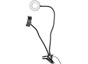 8711252249810 - Selfie Studio Ringlampe - Ringlicht - Selfie Lampe - Social Media und Vlogs - mit Tischklemme - flexibler Hals - USB