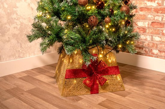 8711252252360 - Weihnachtsbaumschürze - mit Weihnachtsbeleuchtung 40x LED - faltbar - 45 x 45 x 275 Cm 8711252252360 - Weihnachtsbaumschürze - mit Weihnachtsbeleuchtung 40x LED - faltbar - 45 x 45 x 275 Cm
