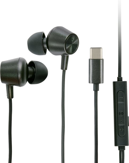 8711252260617 - Earbuds mit Kabel USB C - In-Ear Earbuds mit Kabel 120cm - Ohrhörer mit Mikrofon - Geeignet für iPhone Samsung und Tablet - Aktive Geräuschunterdrückung - Schwarz 8711252260617 - Earbuds mit Kabel USB C - In-Ear Earbuds mit Kabel 120cm - Ohrhörer mit Mikrofon - Geeignet für iPhone Samsung und Tablet - Aktive Geräuschunterdrückung - Schwarz