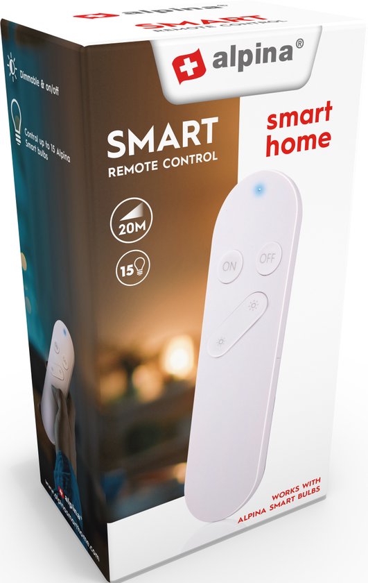 8711252265360 - alpina Smart Home - Smart Remote Control - für alpina Smart Lamps - Dimmen - Ein Ausschalten - bis zu 15 Lampen