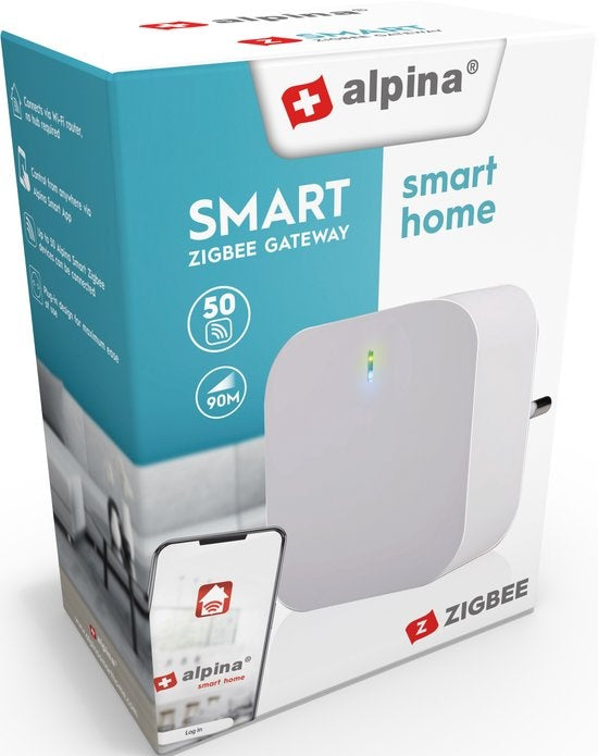 8711252265476 - alpina Smart Home - Smart Zigbee Gateway - 230V - Anschluss von bis zu 50 Smart Devices - Plug-In System - Energieeffizient