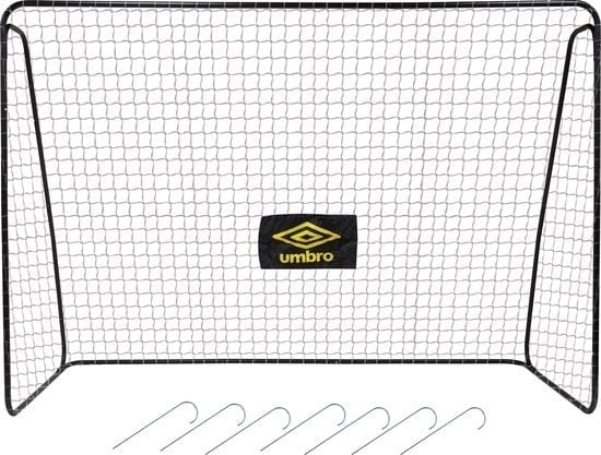 8711252268958 - Fußballtor - 300 x 120 x 205 CM - Metall - Inkl 7 Bodenhaken - Schwarz