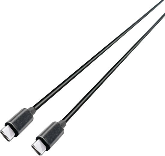 8711252472584 - USB-C zu USB-C Kabel - Ladekabel 1 Meter - USB 32 Gen 2 - Laden und Synchronisieren - 10Gbps - Schnellladen - Schwarz