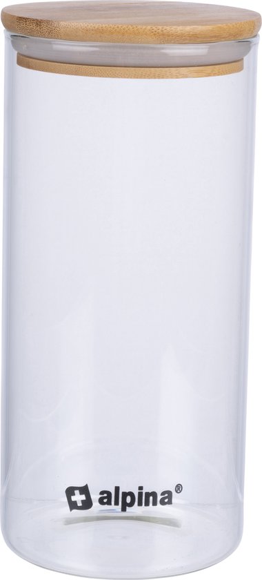 8711252472867 - alpina Stockpot 125L - Glasgefäß mit Deckel - Vorratsgefäß aus Borosilikatglas Bambus 8711252472867 - alpina Stockpot 125L - Glasgefäß mit Deckel - Vorratsgefäß aus Borosilikatglas Bambus