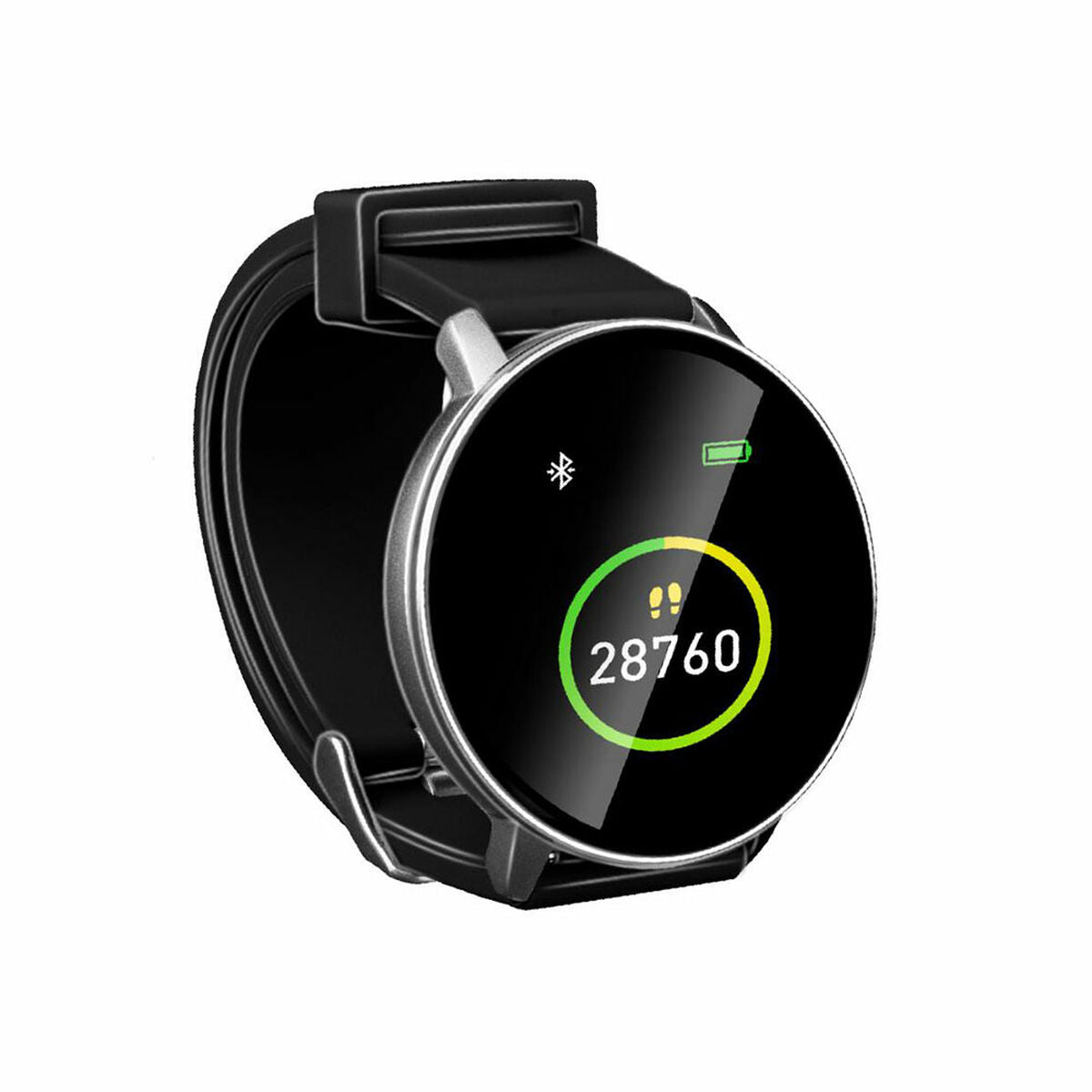 8711252473697 - Smartwatch - Activity Tracker Bluetooth - Sportuhr mit Schrittzähler und Thermometer - Schwarz