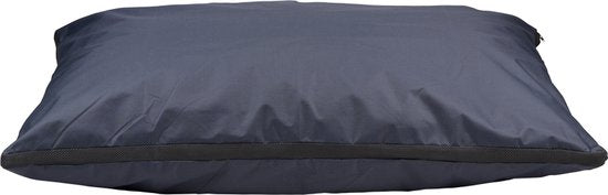 8711252501673 - Hundekorb - Hundekissen 120 x 80 cm - Hundebett für drinnen und draußen - Hundekissen mit Reißverschluss - Polyester und Mikrofaser - Grau