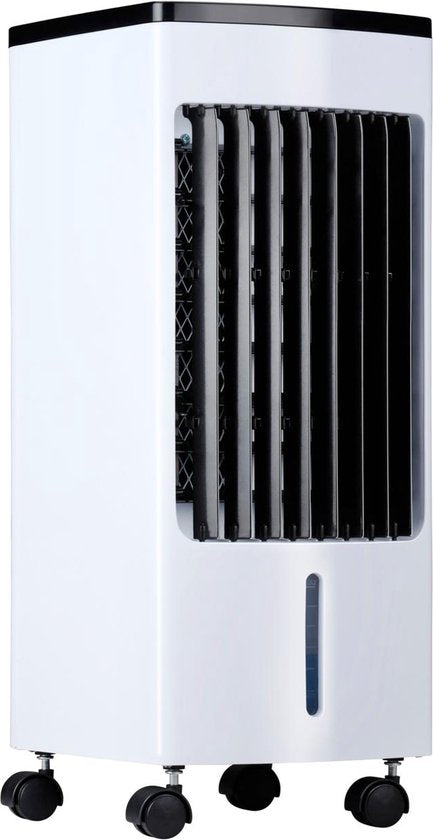 8711252503820 - Air Cooler mit Kühlelementen - Ventilator Luftbefeuchter und Luftkühler - Mobiles Klimagerät ohne Schlauch - Luftkühler 55dB - Fernbedienung und Timer - Wassertank 4L - 22 x 24 x 535 cm