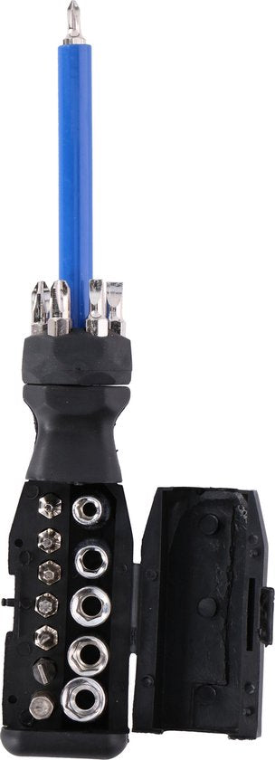 8711252793610 - Multibit-Schraubendreher - Multi-Schraubendreher - mit Bits und Steckschlüsselsatz - Teleskopmagnet - 20-teilig