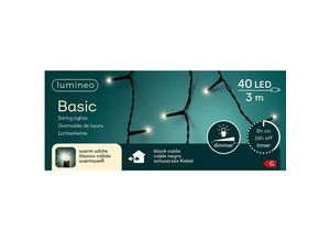 8711277367957 - Lichterkette Basic 40 LED 3 m warm weiß schwarzes Kabel