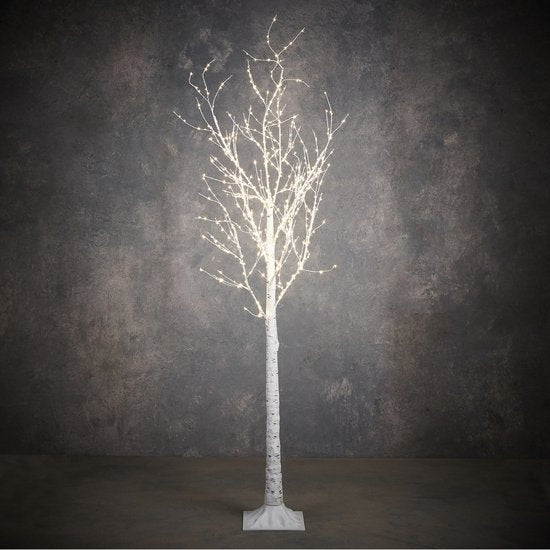 8711292030973 - Lichterbaum mit LED-Weihnachtslichtern 180 cm - Weihnachtsdekoration LED-Baum - Zweige mit Licht - 5 Meter Kabel - Weiß