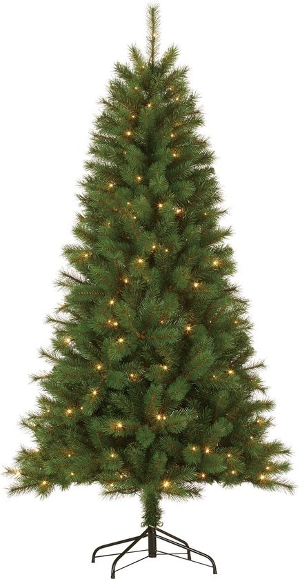 8711292031031 - Giftsome Weihnachtsbaum - Weihnachtsbaum mit LED-Lichtern - Klappbare Äste - Warmweißes Licht - 185 CM - Grün