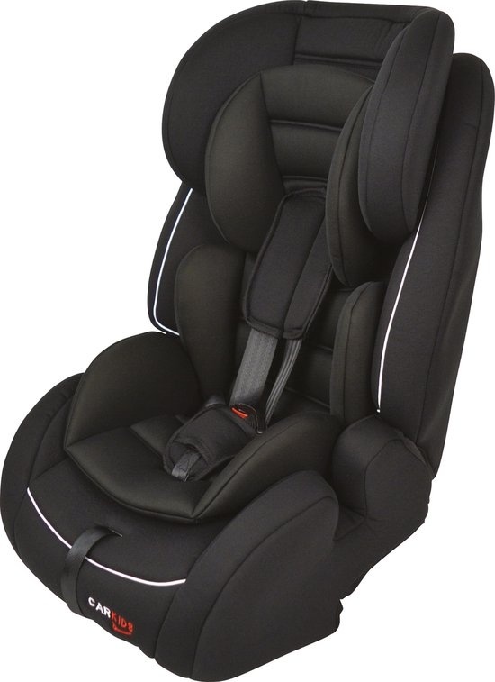 8711293395927 - Verstellbarer Kinderautositz Schwarz und Weiß | Kinderautositz Gruppe 1-2-3 mit Isofix und Top Tether Connector | Kinder von 9 Monaten -12 Jahren | 9-36kg