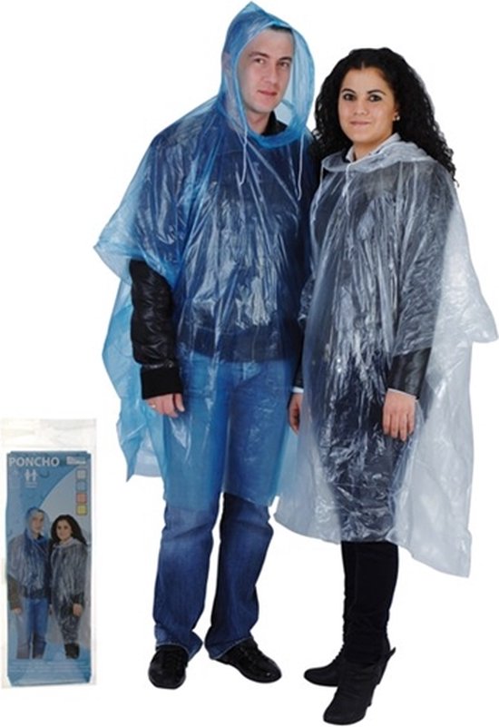 8711295090370 - Regen Poncho Unisex Blau Einheitsgröße