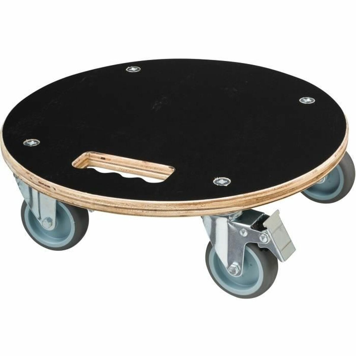 8711338702420 - Blumentopfständer mit Rädern Naturholz Ø 38 cm