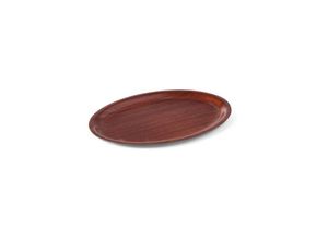 8711369507568 - - Rutschfestes Holztablett - oval 265x200 mm