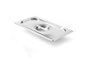 8711369806944 - Stahldeckel für GN Kitchen Line mit Ausschnitt für GN 1 3 Schöpfkelle – Hendi 806944