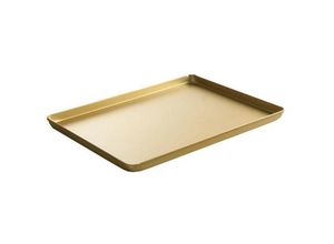 8711369808573 - Präsentationstablett für Backwaren aus Aluminium 600 x 400 x 20 mm Gold – Hendi 808573