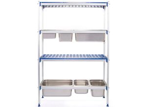 8711369812266 - Catering-Aufbewahrungsregal aus Aluminium für die Küche für GN1 1-Behälter Breite 112 cm