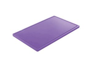 8711369826065 - HENDI Schneidbrett Kunststoff HACCP GN 1 1 Langlebiges als auch robustes Schneidebrett mit Saftrille Farbe violett