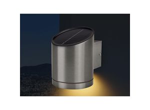 8711387083655 - Smartwares - Solar Außenwandleuchte aus Edelstahl Höhe 12cm mit Dämmerungssensor
