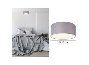 8711387098611 - Smartwares - Moderne Deckenlampe Stoff grau Abdeckung satiniert ø 20 cm ceiling dream