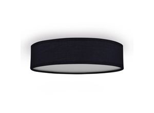 8711387098703 - Smartwares - Runde Deckenleuchte Stoff schwarz   Abdeckung satiniert Ø40cm ceiling dream