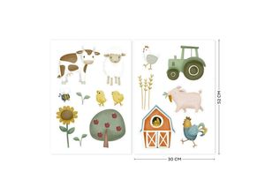 8711444621691 - LITTLE DUTCH Wandsticker Wandtattoos Selbstklebend (2x - 42x30cm) Gr B H T 60 cm x 42 cm x 010 cm bunt (mehrfarbig) Wandtattoos Kinder