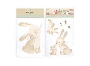 8711444621714 - LITTLE DUTCH Wandsticker Baby Bunny Wandtattoos Selbstklebend (2x - 42x30cm) Gr B H T 60 cm x 42 cm x 01 cm bunt Wandtattoos Kinder