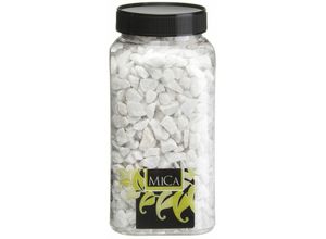 8711473463521 - Dekorative Steine weiß 650 ml 1 kg Steine - Mica Decorations