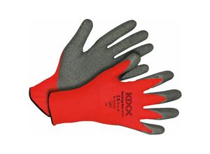 8711516904950 - Handschuhe für die Gartenarbeit - Rot Grau - Größe 10 - Kixx