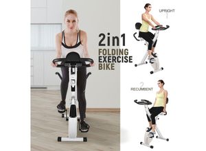 8711544203384 - Home Fitness Code - Faltbares Heimtrainer Einstellbarer Widerstand - Fitnesstraining - Schwarz und weiß - Schwarz und weiß