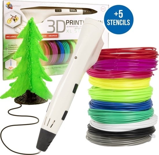 8711568018605 - 3D&Print 3D-Stift Starter Pack Kinder - 3 D Stift Starter Kit mit Filament-Nachfüllungen - Set - Weiß