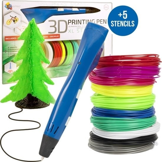 8711568018612 - 3D&Print 3D-Stift Starter Pack Kinder - 3 D Stift Starter Kit mit Filament-Nachfüllungen - Set - Blau