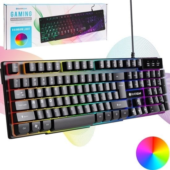 8711568022787 - Gaming-Tastatur - Spieltastatur - QWERTY mit LED - Schwarz