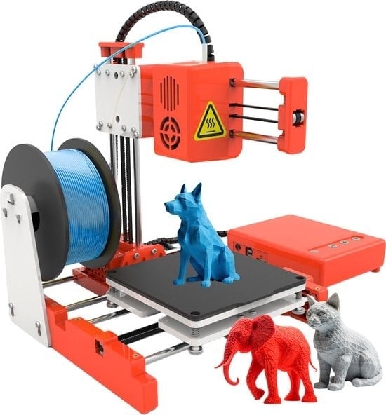 8711568030089 - 3D&Print 3D-Drucker für Anfänger Kinder - Bausatz - Starterpaket für Kinder - Orange