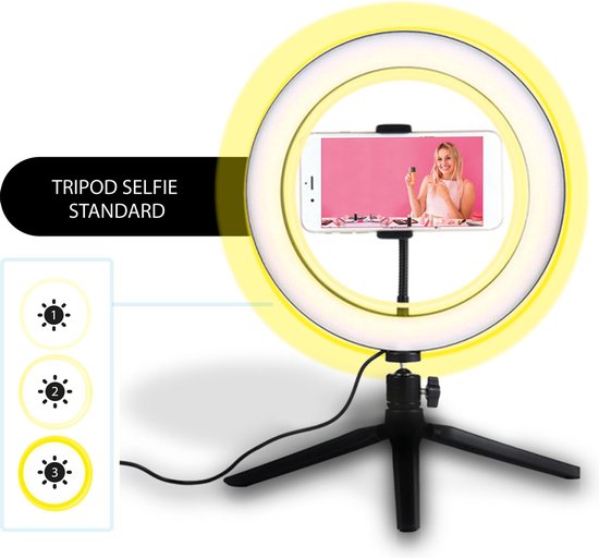 8711568037132 - Ring Light Smartphone - mit Selfie-Fernbedienung - Stativ