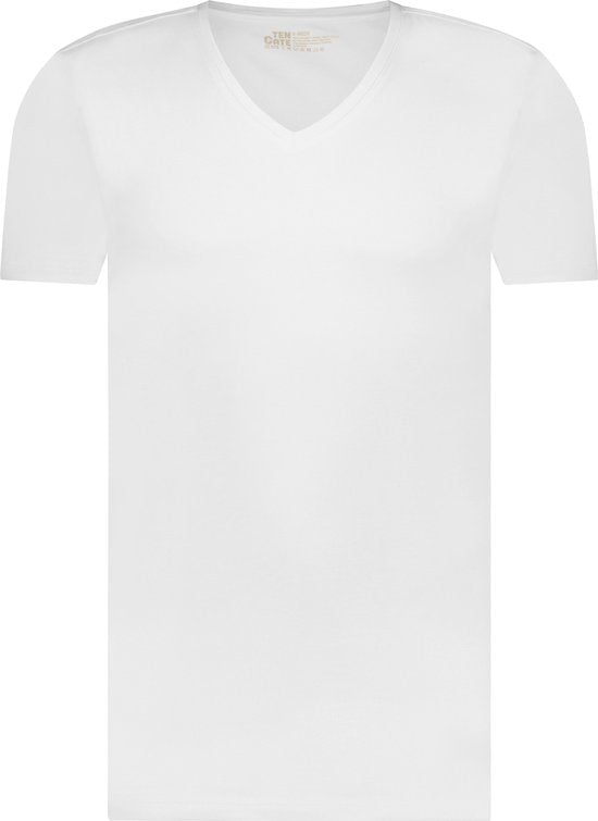 8711665834351 - Basics Shirt V-Ausschnitt weiß 2er Pack für Männer | Größe M