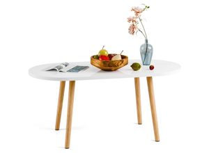 8711727223987 - Flasidu - mini Couchtisch kleiner Terrassen-Couchtisch Teetisch für Wohnzimmer l 100 cm b 47 cm h 42 cm