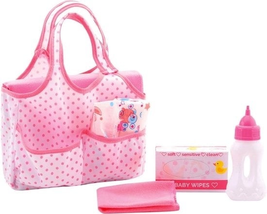 8711866276165 - John Toys - Baby Rose - Wickeltasche für Puppe mit Zubehör