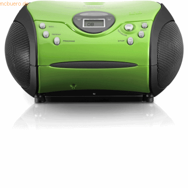 8711902028062 - SCD-24 Green Black - Tragbares FM-Radio mit CD-Player - Kopfhöreranschluß - Grün Schwarz