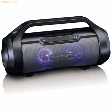 8711902044079 - SPR-070BK - IPX5 Bluetooth-Lautsprecher mit UKW-Radio USB Micro-SD und Partylicht schwarz