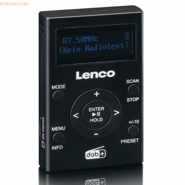 8711902066910 - PDR-011BK DAB+ FM-Taschenradio MP3 4GB Mico-SD-Karte Akku