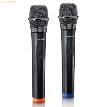 8711902069522 - MCW-020BK - Set of 2 wireless microphones with portable battery powered receiver