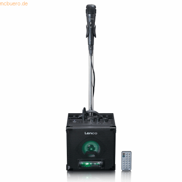 8711902069669 - BTC-070BK - Karaoke-System mit Bluetooth-Lautsprecher Partylicht und Mikrofon mit Ständer schwarz