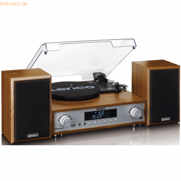 8711902080046 - MC-160WD - HiFi Stereo system with Record Player DAB+ FM radio and Bluetooth® - Wood - Plattenspieler