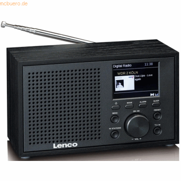 8711902080053 - DAR-017BK - Compact and stylish DAB+ FM radio with Bluetooth® and wooden casing - Black - DAB+ FM - Mono - schwarz