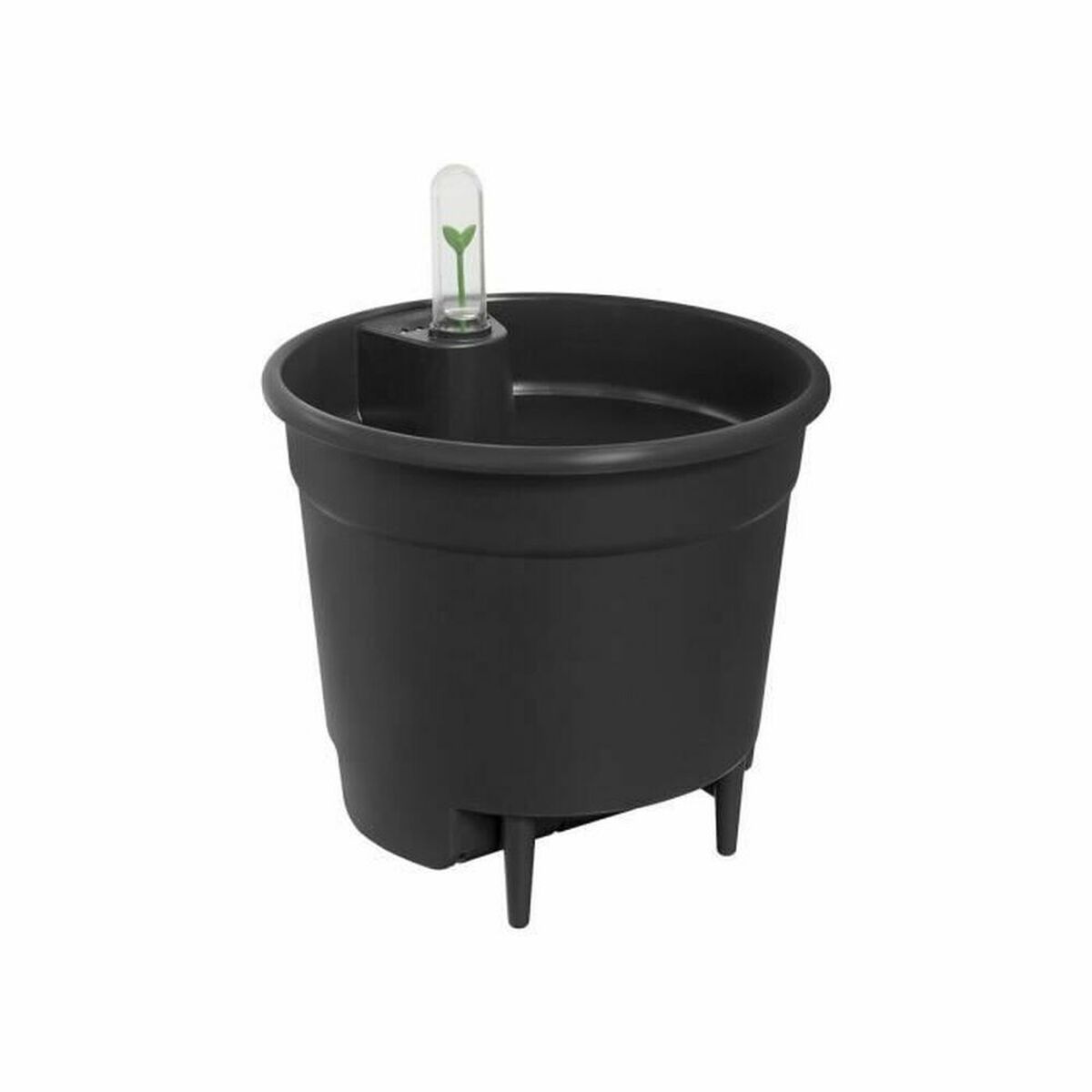8711904331573 - Blumentopf Schwarz Polypropylen rund Moderne Ø 21 cm 21 cm