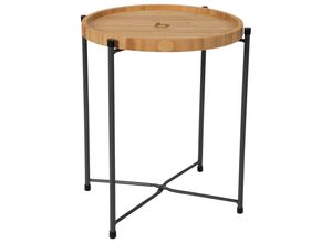 8712013043227 - BO-CAMP Campingtisch Beistelltisch Carnaby M Tablett BBQ Klapptisch Bambus Holz