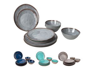 8712013813943 - BO-CAMP Melamin Geschirr Set Halo Camping Essgeschirr Reise Picknick Teller Farbe Taupe